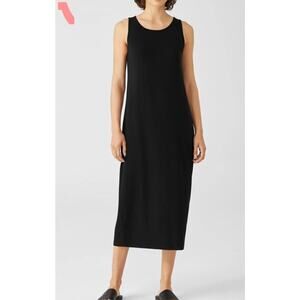 Eileen Fisher Black Midi Tank Dress Size S